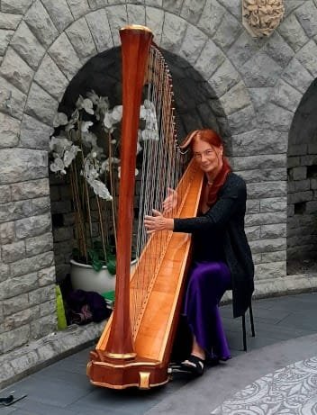 marie france harp player Bristol Harpist